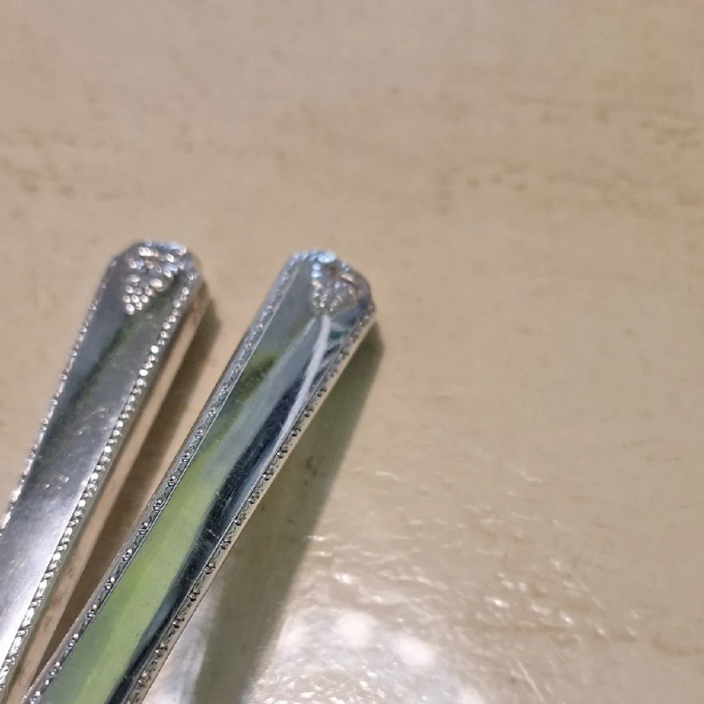 Prestige Silver and Wood Salad Fork & Spoon - Picture 6 of 11